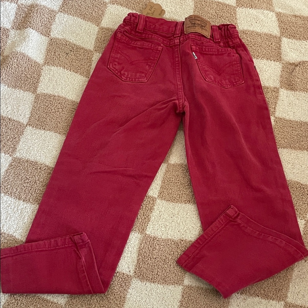 Vintage LEVI’S kids red denim Jeans
